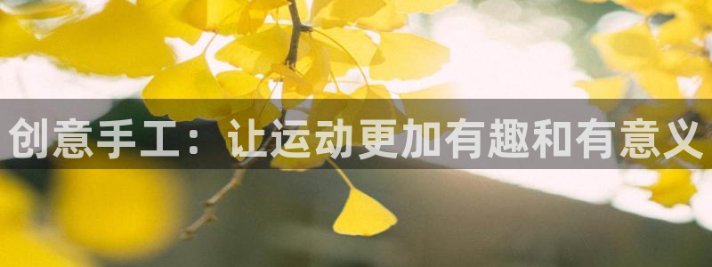 意昂集团官网:创意手工:让运动更加有趣和有意义